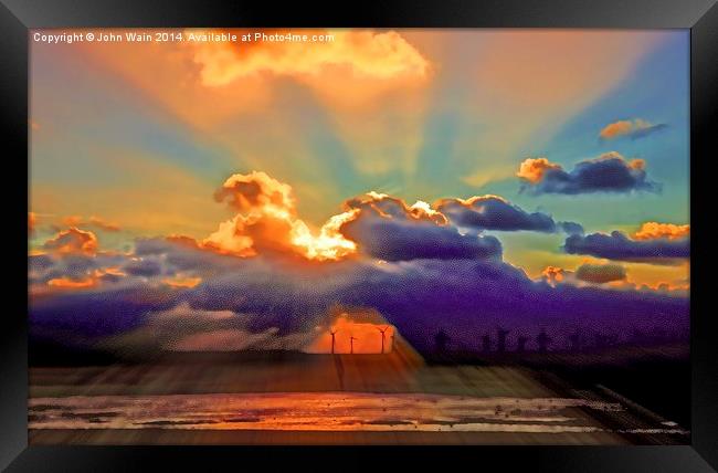 Sunset Beach Framed Print by John Wain