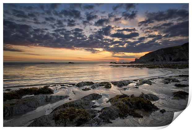  Lee Bay sunrise Print by Dave Wilkinson North Devon Ph