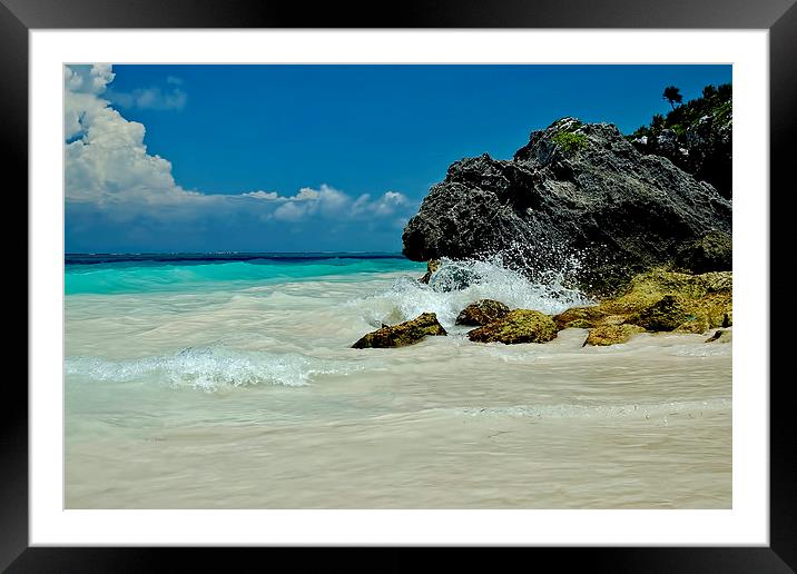 Deserted Beach  Framed Mounted Print by Valerie Paterson