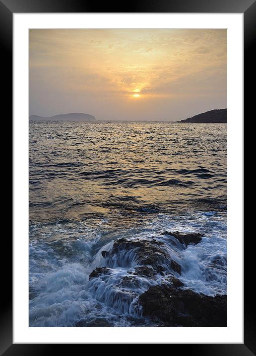  Seascape at Es Cana Ibiza Framed Mounted Print by Mick Surphlis