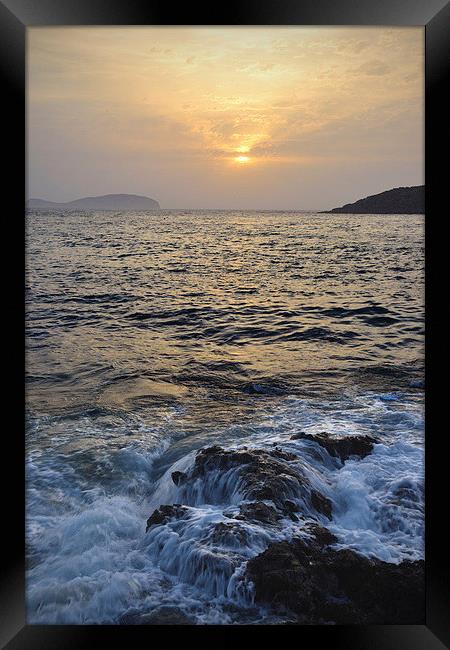  Seascape at Es Cana Ibiza Framed Print by Mick Surphlis