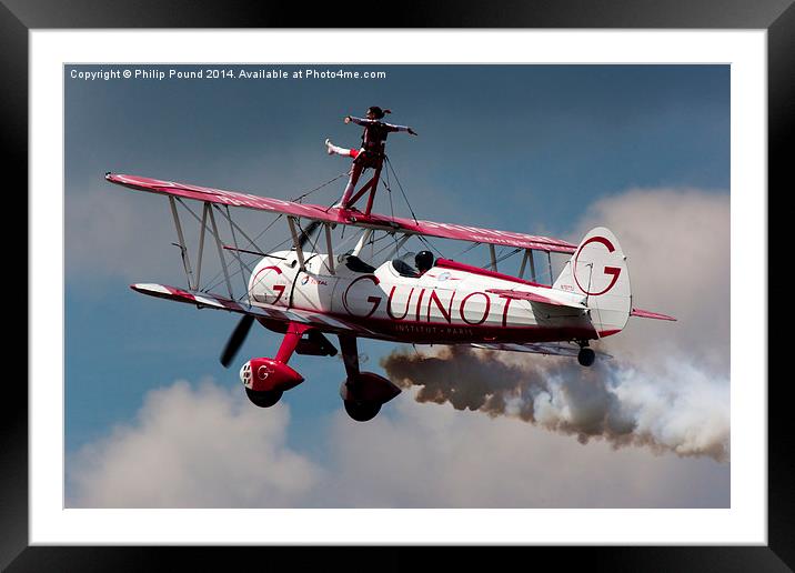  Acrobatic Display Airplane Framed Mounted Print by Philip Pound