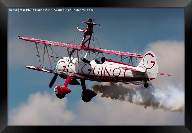  Acrobatic Display Airplane Framed Print by Philip Pound