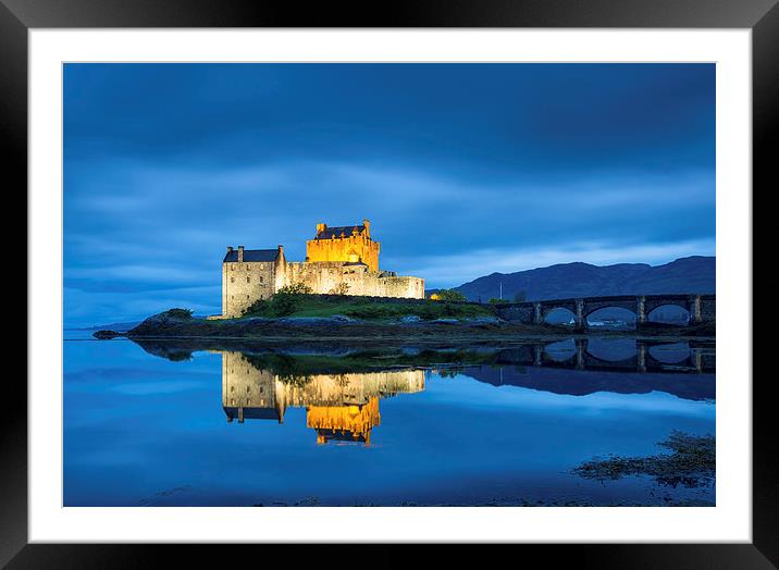  Eilean Donan Castle at twilight, Scotland Framed Mounted Print by Daugirdas Racys