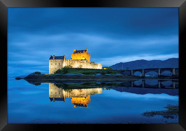 Eilean Donan Castle at twilight, Scotland Framed Print by Daugirdas Racys