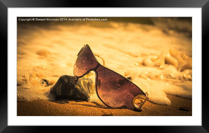 Sun, Sea, Sand & Sunglasses  Framed Mounted Print by Stewart Nicolaou