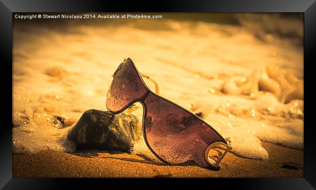 Sun, Sea, Sand & Sunglasses  Framed Print by Stewart Nicolaou