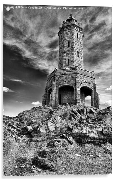 Darwen Tower Lancashire Acrylic by Gary Kenyon