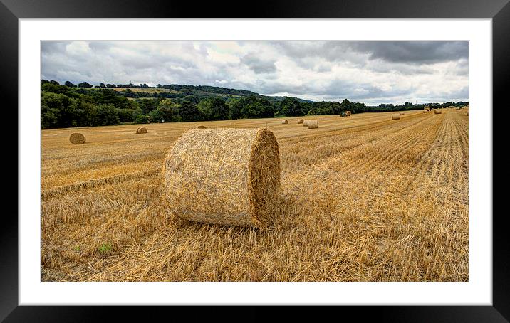  Straw bales Framed Mounted Print by Dean Messenger