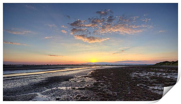  Pagham harbour Sunset Print by Dean Messenger