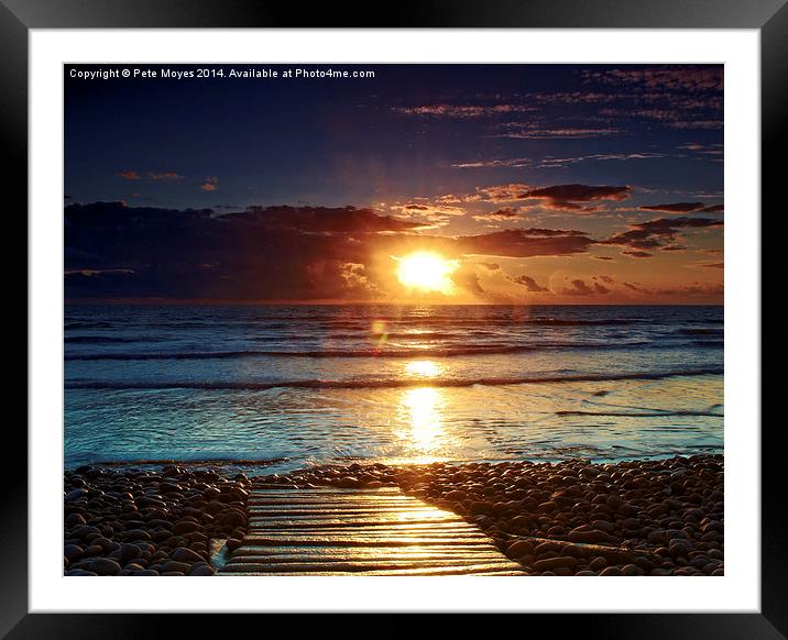  Slipway At Sunset Framed Mounted Print by Pete Moyes