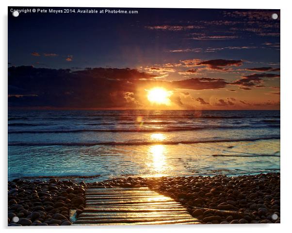  Slipway At Sunset Acrylic by Pete Moyes