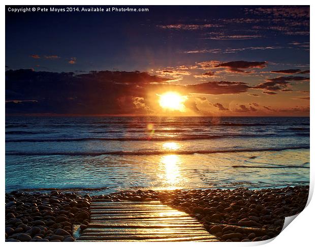  Slipway At Sunset Print by Pete Moyes