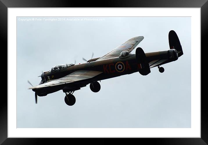  Lancaster Flying High Framed Mounted Print by Peter Farrington