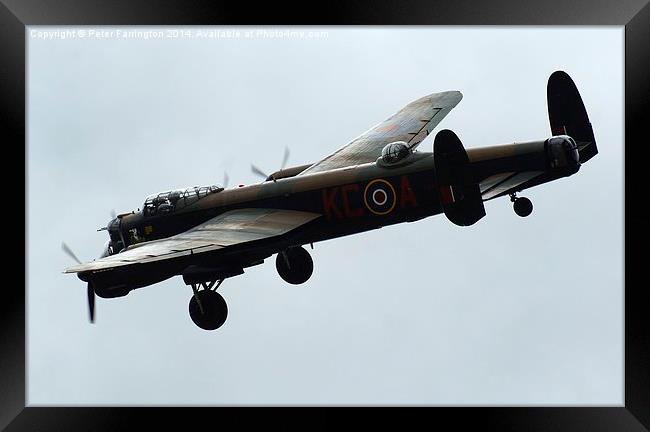  Lancaster Flying High Framed Print by Peter Farrington