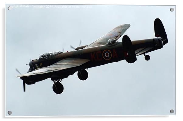  Lancaster Flying High Acrylic by Peter Farrington