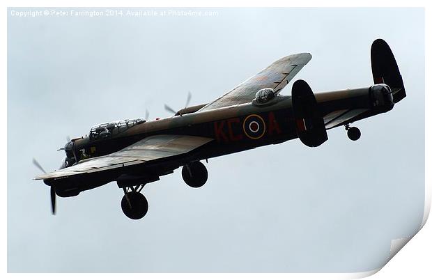  Lancaster Flying High Print by Peter Farrington