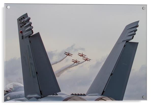 Breitling Wing Walkers and F18 Hornet Acrylic by Oxon Images