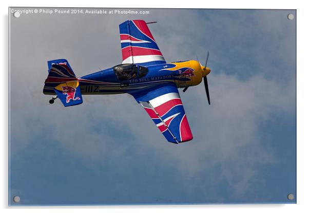  Red Bull Matador Aerobatic Airplane Acrylic by Philip Pound