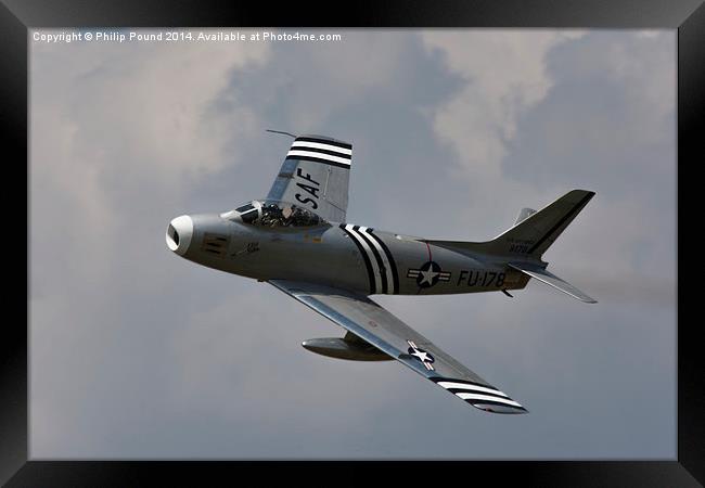  American F86A Sabre Jet in Flight Framed Print by Philip Pound