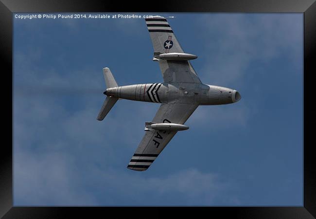  American F86A Sabre Jet in flight Framed Print by Philip Pound