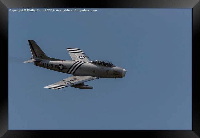  American F86 Sabre Jet in Flight Framed Print by Philip Pound