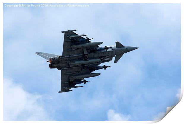  RAF Tornado Jet Fighter Plane in Flight Print by Philip Pound