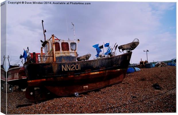  NN201 Fishing boat Canvas Print by Dave Windsor