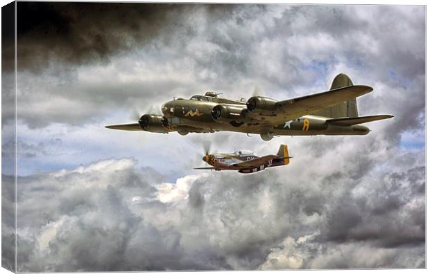  Sally B and Mustang Canvas Print by Jason Green