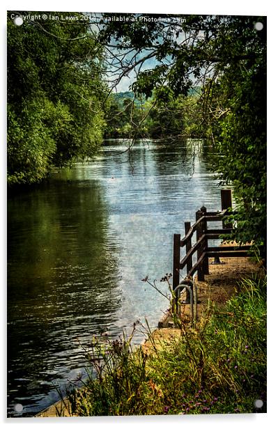 The Thames at Hambleden Lock  Acrylic by Ian Lewis