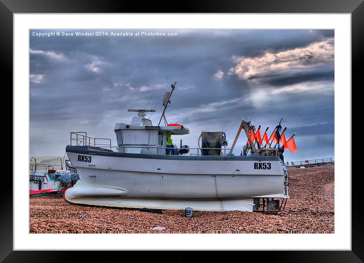  RX53 Fishing boat Framed Mounted Print by Dave Windsor