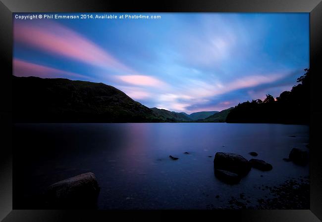  Ullswater Lake Sunset Framed Print by Phil Emmerson