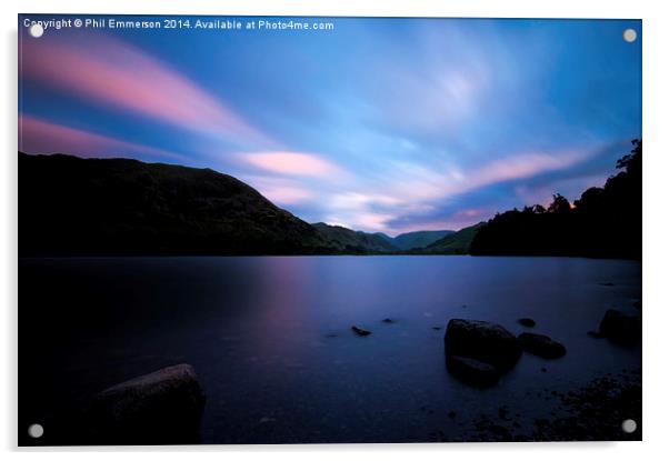  Ullswater Lake Sunset Acrylic by Phil Emmerson