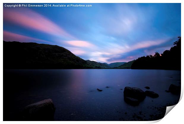  Ullswater Lake Sunset Print by Phil Emmerson