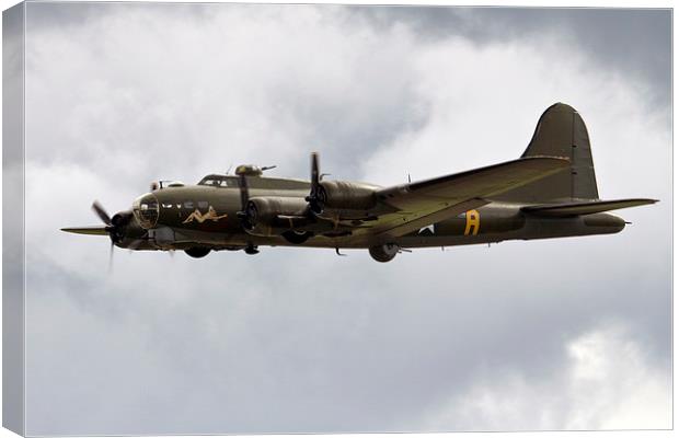 Sally B at Duxford  Canvas Print by J Biggadike