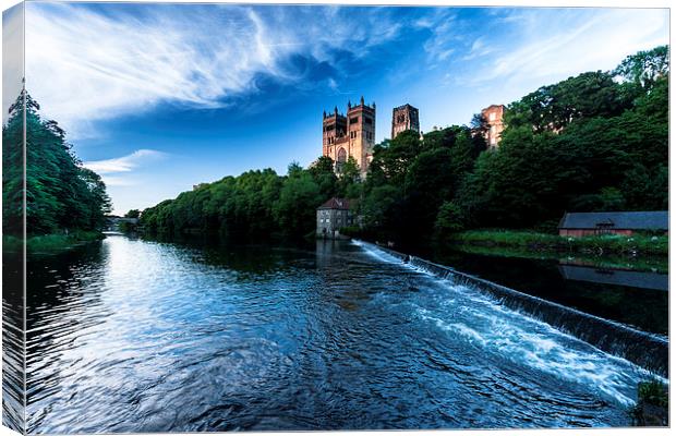 Durham Cathedral in evening light Canvas Print by jim doneathy
