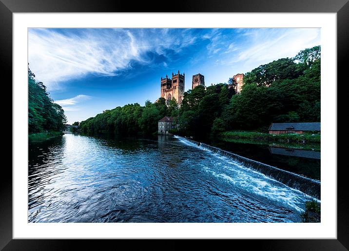  Durham Cathedral in evening light Framed Mounted Print by jim doneathy