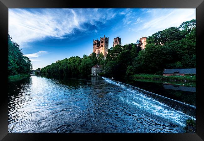 Durham Cathedral in evening light Framed Print by jim doneathy