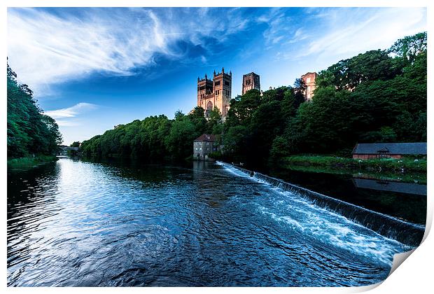  Durham Cathedral in evening light Print by jim doneathy