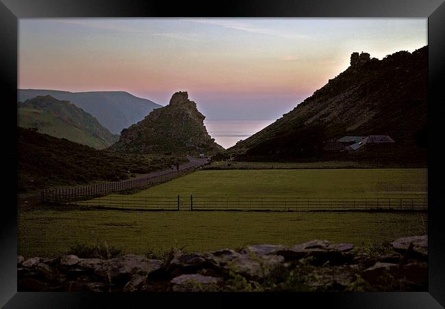Valley of Rocks Sunset  Framed Print by graham young