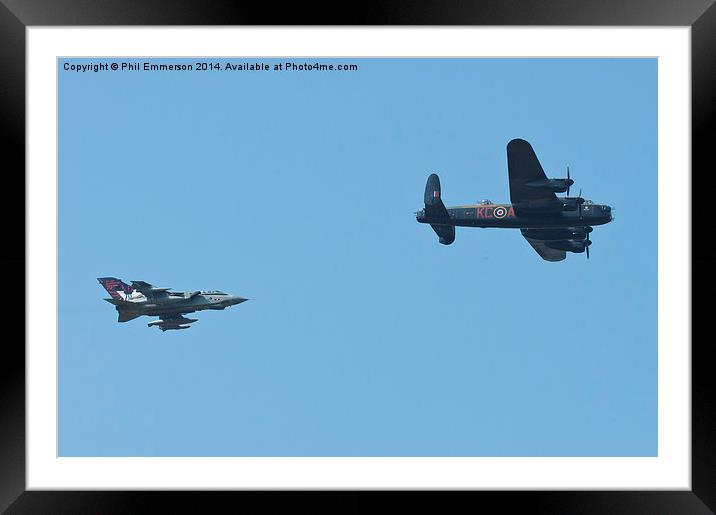  Lancaster and Tornado GR4 from 617 Sqn Framed Mounted Print by Phil Emmerson