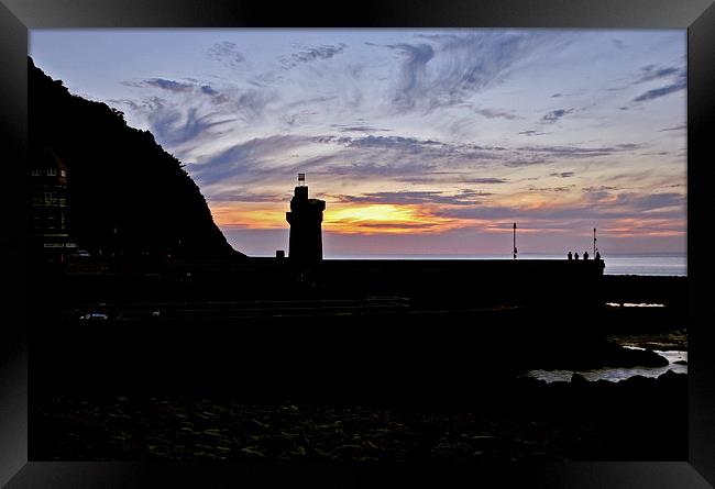 Lynmouth Sunset  Framed Print by graham young