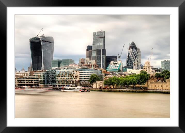 The City of London skyline  Framed Mounted Print by David French