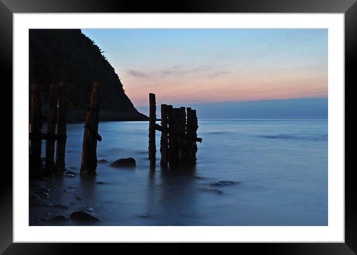 Sunset and Sea  Framed Mounted Print by graham young