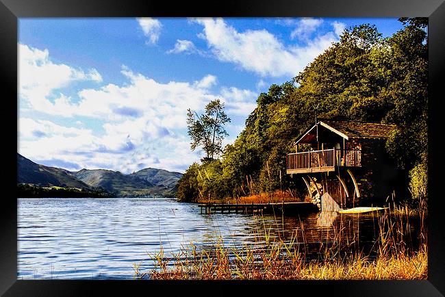  ullswater in autumn Framed Print by jim doneathy