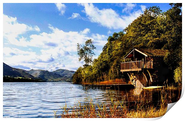  ullswater in autumn Print by jim doneathy