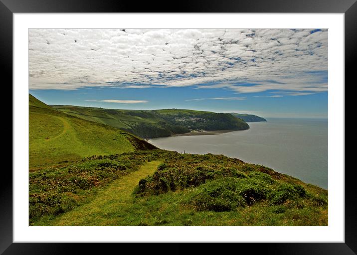 Lynton and Lynmouth, a view from Countisbury  Framed Mounted Print by graham young