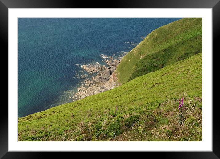 The Cliffs at Foreland Point  Framed Mounted Print by graham young