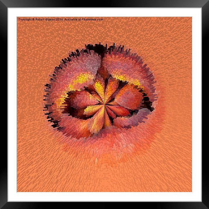  Extruded peach globe Framed Mounted Print by Robert Gipson