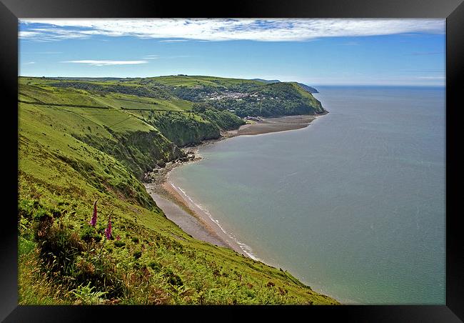 From Countisbury to Lynmouth  Framed Print by graham young
